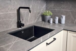 Sleek and modern stone kitchen sink 